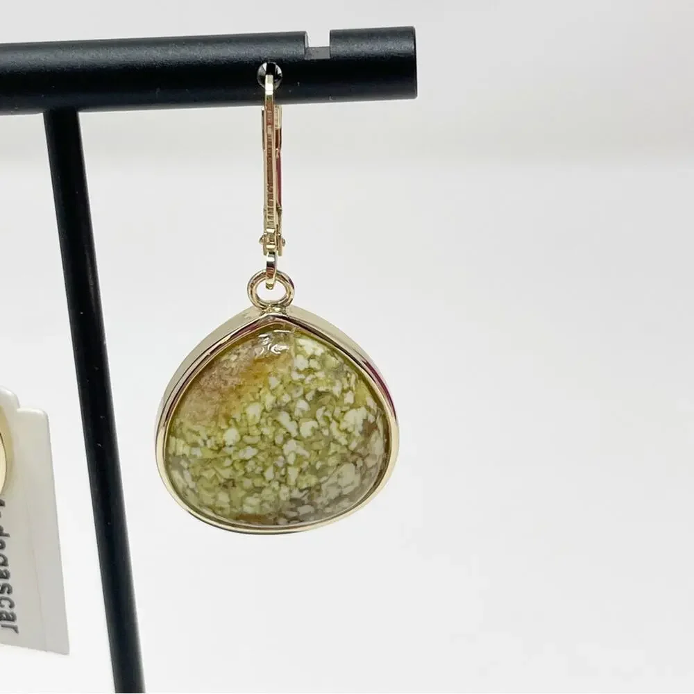 JTV Stone Gold Dangle earrings